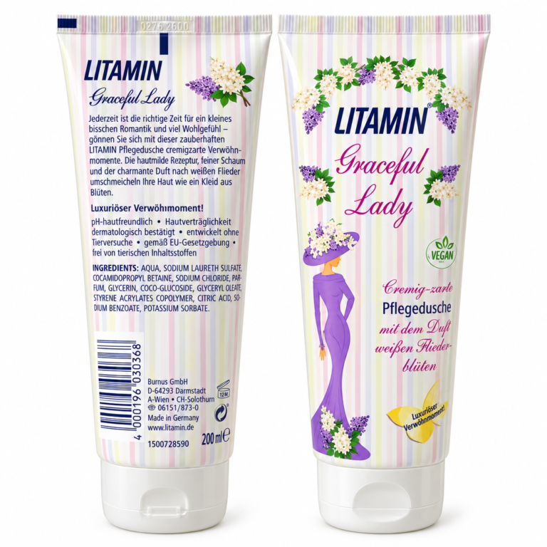 Krem dushi Litamin Charming Lady, bazë manushaqe, 200ml thumbnail 2