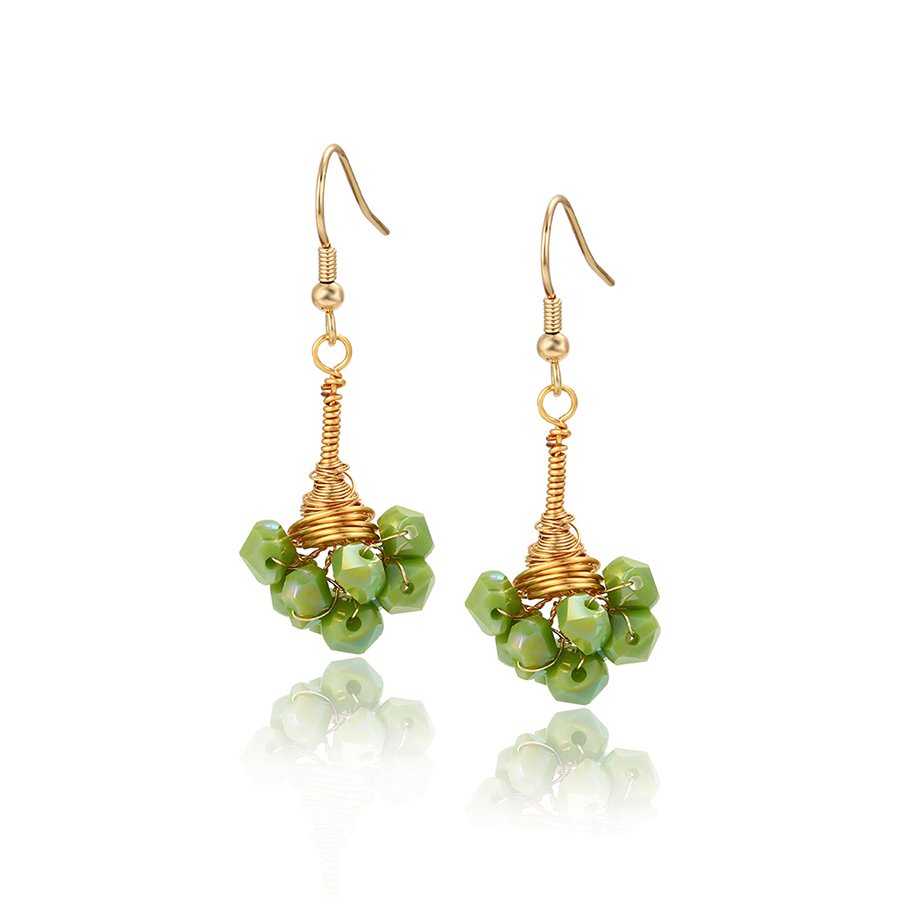 Vathë punëdore të praruar në ari 18k VP18KGJ, ari/gjelbër