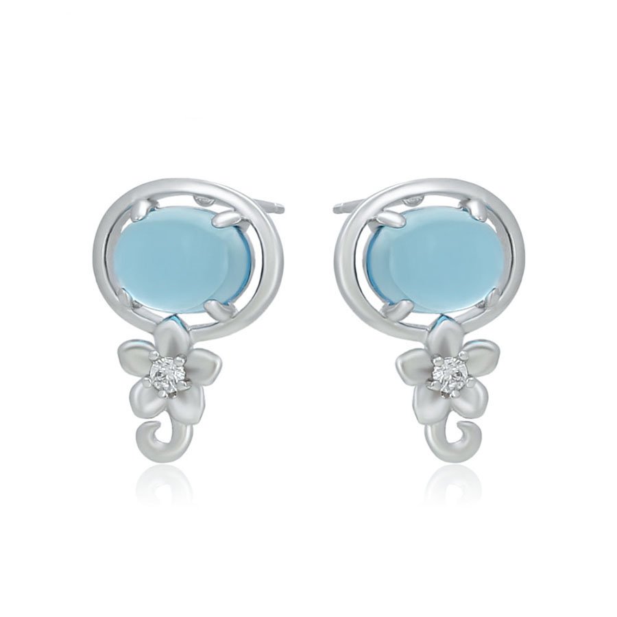 Vathë elegant me guri sintetik VEGSAK, argjendtë/kaltër