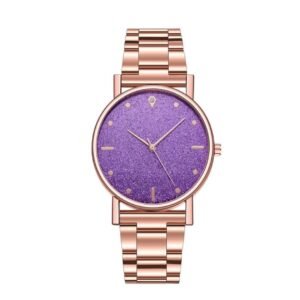 Orë dore elegante për femra, artë/vjollcë 10136