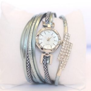 Orë dore për femra, me byzylyk, e argjendtë në të kaltër 10128