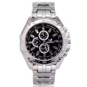 Orë dore për meshkuj Orlando, argjendtë/zezë 10099