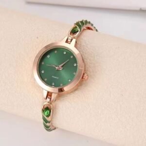 Orë dore për femra, elegante me fushë të gjelbër 10091
