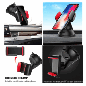 Mbajtëse celulari për makinë MSB, silikon, e zezë/ kuqe