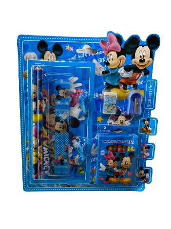 Set i paisjeve shkollore Mickey & Mouse PSHMMCK, 10 pjesë, kaltër