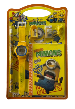 Set i paisjeve shkollore Minions PSHCM, 7 pjesë, verdhë