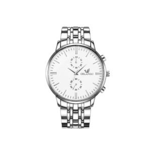 Orë dore për meshkuj Orlando, argjendtë/bardhë 10121