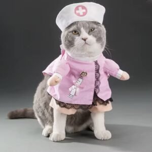 Veshje për mace, S, rozë