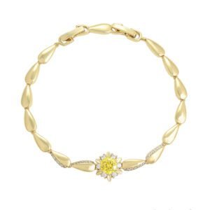 Byzylyk dore elegant i praruar në ar, 14K BDA10