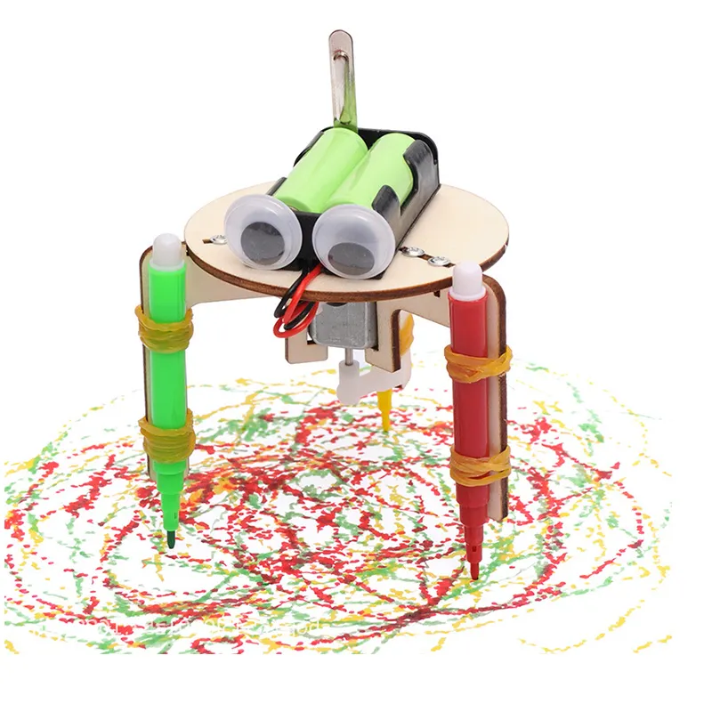 Lodër edukative prej druri, ndërtimi i robotit për vizatim