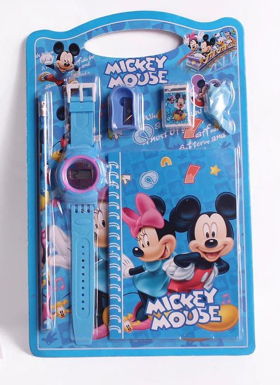 Set i paisjeve shkollore Mickey & Mouse 7 pjesë PSHCMMK, kaltër