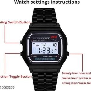 Orë dore digjitale për meshkuj dhe femra ODUZ, E zezë