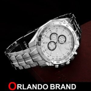 Orë për meshkuj Orlando, argjendtë/bardhë 10113