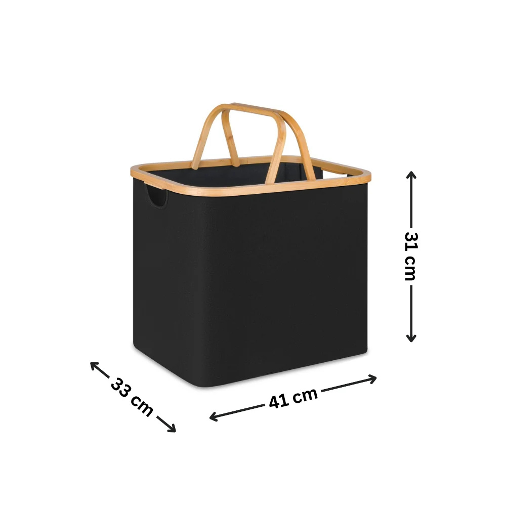 Black_Linen_Basket_with_Double_Handle