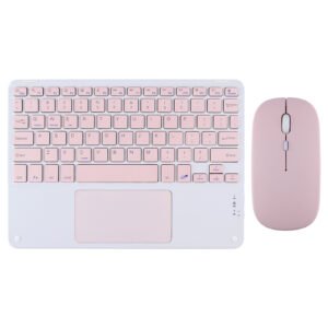 Set tastierë dhe miu wireless me ngjyrë rozë
