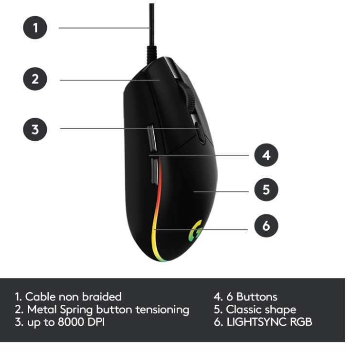 Maus për Lojëra Logitech G102 thumbnail 3